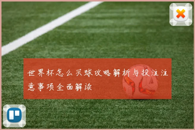 世界杯怎么买球攻略解析与投注注意事项全面解读